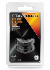 Черное эрекционное кольцо на мошонку Beef Ball Stretcher Snug - Blush Novelties - в Евпатории купить с доставкой