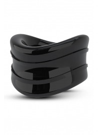 Черное эрекционное кольцо на мошонку Beef Ball Stretcher Snug - Blush Novelties - в Евпатории купить с доставкой