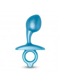 Голубая анальная пробка для массажа простаты Bulb Silicone Prostate Plug - 10,7 см. - b-Vibe - в Евпатории купить с доставкой