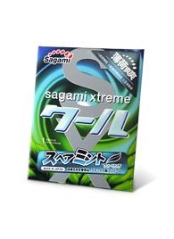 Презерватив Sagami Xtreme Mint с ароматом мяты - 1 шт. - Sagami - купить с доставкой в Евпатории