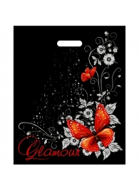 Черный пакет Glamour с вырубной ручкой (38х47 см) - Сима-Ленд - купить с доставкой в Евпатории