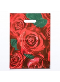 Пакет с цветочным принтом и вырубной ручкой (30х40 см) - Сима-Ленд - купить с доставкой в Евпатории