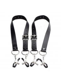 Ремни с зажимами для половых губ Spread Labia Spreader Straps with Clamps - XR Brands - купить с доставкой в Евпатории