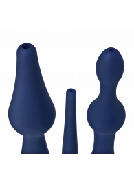 Набор из 3 универсальных насадок для анального душа Universal 3 Piece Silicone Enema Attachment Set - XR Brands - купить с доставкой в Евпатории