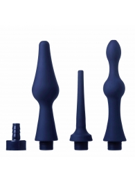 Набор из 3 универсальных насадок для анального душа Universal 3 Piece Silicone Enema Attachment Set - XR Brands - купить с доставкой в Евпатории