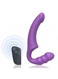 Фиолетовый безремневой страпон Straples Strap-On Dildo - Erokay - купить с доставкой в Евпатории