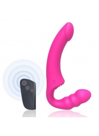 Розовый безремневой страпон Straples Strap-On Dildo - Erokay - купить с доставкой в Евпатории