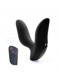 Черный вибромассажер простаты 3,5’’ Remote Control Curve P-spot Massager - 12 см. - Erokay - в Евпатории купить с доставкой