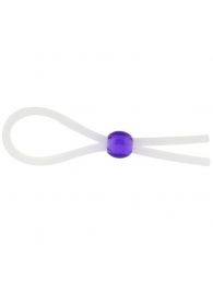 Прозрачное лассо с фиолетовой бусиной SILICONE COCK RING WITH BEAD LAVENDER - NMC - в Евпатории купить с доставкой