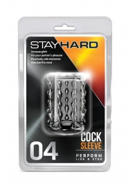 Прозрачная насадка с бороздками STAY HARD COCK SLEEVE 04 CLEAR - Blush Novelties - в Евпатории купить с доставкой