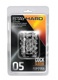 Прозрачная насадка с капельками STAY HARD COCK SLEEVE 05 CLEAR - Blush Novelties - в Евпатории купить с доставкой