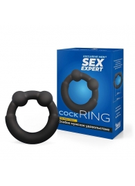 Черное эрекционное силиконовое кольцо - Sex Expert - в Евпатории купить с доставкой