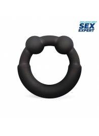 Черное эрекционное силиконовое кольцо - Sex Expert - в Евпатории купить с доставкой