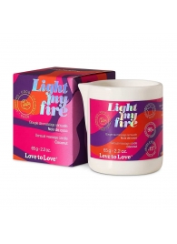 Массажная свеча Light My Fire Coconut с ароматом кокоса - 65 гр. - Love to Love - купить с доставкой в Евпатории