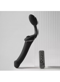 Черный безремневой вибрострапон Strap-On-Me Multi Orgasm Size XL - Strap-on-me - купить с доставкой в Евпатории