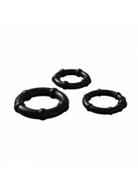 Набор из 3 черных эрекционных колец Babooom Ring Set - Adrien Lastic - в Евпатории купить с доставкой