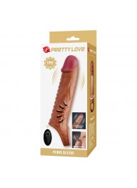 Коричневая вибронасадка с подхватом мошонки и пультом ДУ - Baile - в Евпатории купить с доставкой