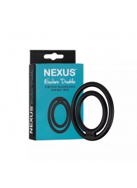 Черное двойное эрекционное кольцо Nexus Enduro Double - Nexus Range - в Евпатории купить с доставкой