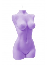 Фиолетовая интерьерная свеча в форме женского торса - 850 гр. - Pecado - купить с доставкой в Евпатории