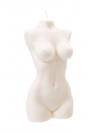 Белая интерьерная свеча в форме женского торса - 850 гр. - Pecado - купить с доставкой в Евпатории