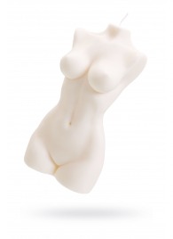 Белая интерьерная свеча в форме женского торса - 850 гр. - Pecado - купить с доставкой в Евпатории