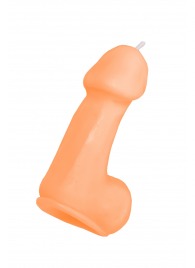Оранжевая свеча в форме пениса - 47 гр. - Pecado - купить с доставкой в Евпатории