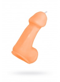 Оранжевая свеча в форме пениса - 47 гр. - Pecado - купить с доставкой в Евпатории