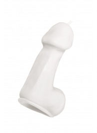 Белая свеча в форме пениса - 47 гр. - Pecado - купить с доставкой в Евпатории