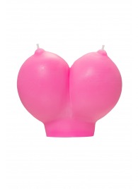 Розовая свеча «Сиськи» - 150 гр. - Pecado - купить с доставкой в Евпатории