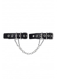 Черные оковы из одного ремешка с люверсами - Pecado - купить с доставкой в Евпатории