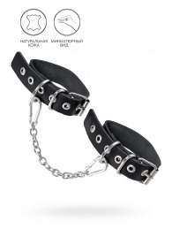 Черные оковы из одного ремешка с люверсами - Pecado - купить с доставкой в Евпатории