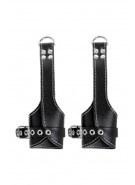 Черные подвесы с белой строчкой - Pecado - купить с доставкой в Евпатории