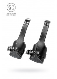 Черные подвесы с белой строчкой - Pecado - купить с доставкой в Евпатории