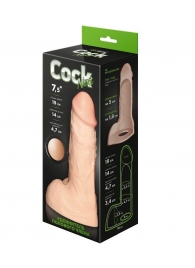 Телесный фаллоудлинитель с мошонкой Cock Next - 19 см. - LOVETOY (А-Полимер) - в Евпатории купить с доставкой