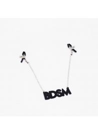 Зажимы на соски с кожаной подвеской BDSM - Crazy Handmade - купить с доставкой в Евпатории