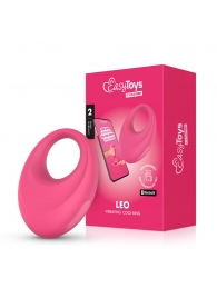 Розовое интерактивное эрекционное виброкольцо Leo - Easy toys - в Евпатории купить с доставкой