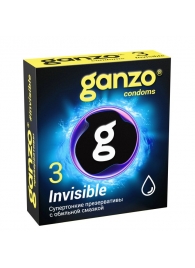 Супертонкие презервативы Ganzo Invisible - 3 шт. - Ganzo - купить с доставкой в Евпатории