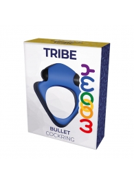 Синее эрекционное кольцо Wooomy Tribeс с вибрацией - Adrien Lastic - в Евпатории купить с доставкой