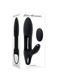 Черная насадка на пенис с вибрацией Nautilus - Zero Tolerance - в Евпатории купить с доставкой