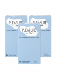 Набор из 3 упаковок ультратонких презервативов Pleasure Lab (по 12 шт.) - Pleasure Lab - купить с доставкой в Евпатории