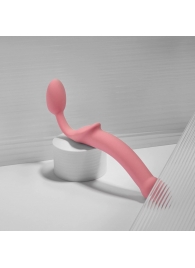 Розовый безремневой страпон Strap-on-me Semi-Realistic Bendable Strap-On size S - Strap-on-me - купить с доставкой в Евпатории