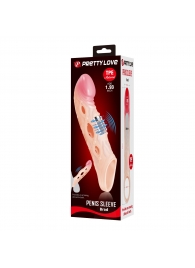 Телесная удлиняющая насадка с рельефом и вибрацией Brad - 21,3 см. - Baile - в Евпатории купить с доставкой