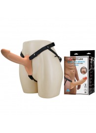 Телесный полый мужской страпон London - 16,8 см. - Baile - купить с доставкой в Евпатории