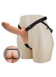 Телесный полый мужской страпон London - 16,8 см. - Baile - купить с доставкой в Евпатории