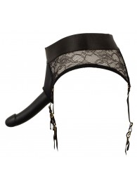 Черный женский страпон Strap-on Set: трусики и насадка - Orion - купить с доставкой в Евпатории