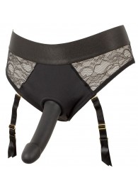 Черный женский страпон Strap-on Set: трусики и насадка - Orion - купить с доставкой в Евпатории