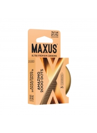 Точечные презервативы MAXUS 2000 Amazing Dots с железным кейсом - 3 шт. - Maxus - купить с доставкой в Евпатории