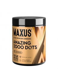 Точечные презервативы MAXUS 2000 Amazing Dots с железным кейсом - 12 шт. - Maxus - купить с доставкой в Евпатории