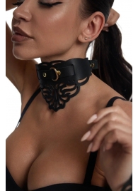 Фигурный чокер с узорами и золотистой фурнитурой - Crazy Handmade - купить с доставкой в Евпатории