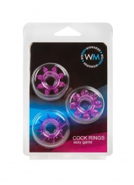 Набор из 3 лиловых эрекционных колец различной формы - Erowoman-Eroman - в Евпатории купить с доставкой
